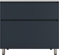 Style Line Тумба с раковиной Лима 90 Plus эмаль графит матовая – фотография-1